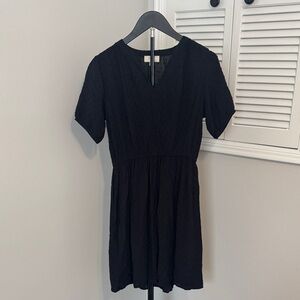 LOFT Black Short Sleeve Dress